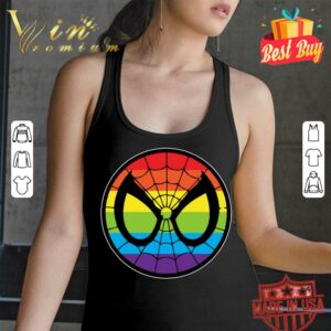 Best Official LGBT World Pride 2019 Rainbow Spider Man Mark shirt 2
