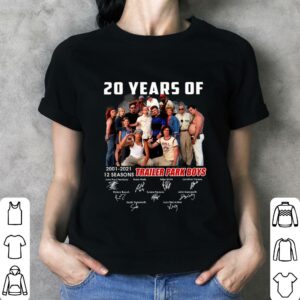 Funny 20 years of Trailer Park Boys 2001-2021 12 seasons signatures shirt, Robb Wells, Mike Smith, John Paul Tremblay 2