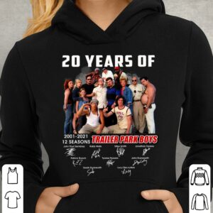 Funny 20 years of Trailer Park Boys 2001-2021 12 seasons signatures shirt, Robb Wells, Mike Smith, John Paul Tremblay 3