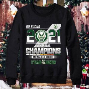 2021 Go Bucks NBA Final Champions Milwaukee Bucks Fear The Deer Shirt 3