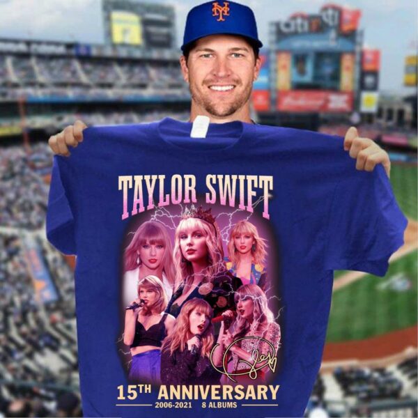 Best 2021 Official Taylor Swift 15th anniversary 2006-2021 8 albums signature shirt