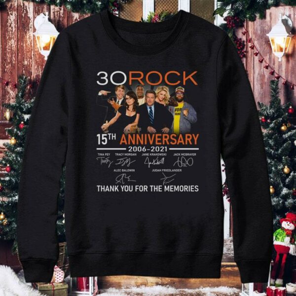 30 Rock 15th anniversary 2006-2021 signatures thank you for the memories shirt