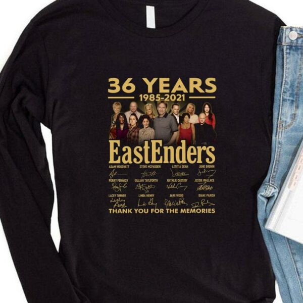 Awesome 36 Years 1985-2021 EastEnders Signatures Thank You For The Memories Shirt