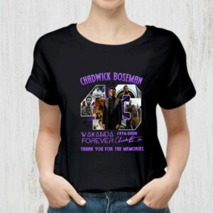 Premium 43 Years Of Chadwick Boseman Wakanda Forever 1976-2020 Signature Thank You For The Memories Shirt 1
