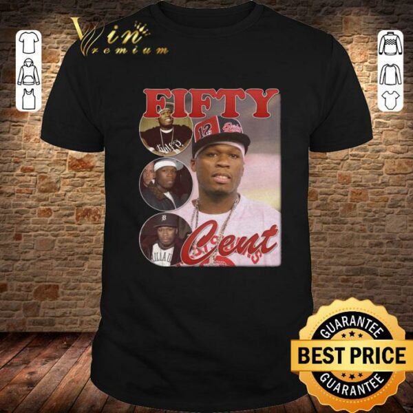 Awesome 50 Cent Fifty Cent Bootleg Rap Tee Black Vintage Style T-Shirt