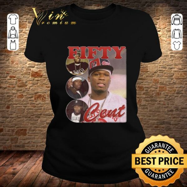 Awesome 50 Cent Fifty Cent Bootleg Rap Tee Black Vintage Style T-Shirt
