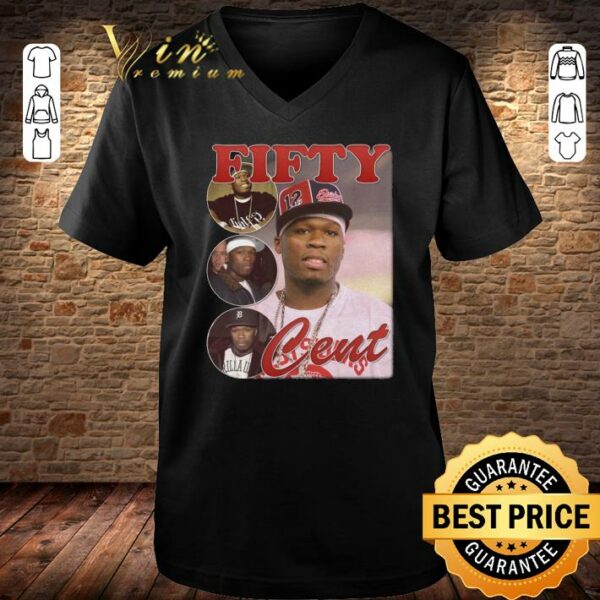 Awesome 50 Cent Fifty Cent Bootleg Rap Tee Black Vintage Style T-Shirt