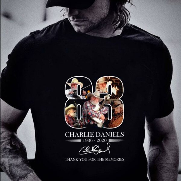 Best 83 Years Of Charlie Daniels 1936-2020 Signature Thank You For The Memories Shirt