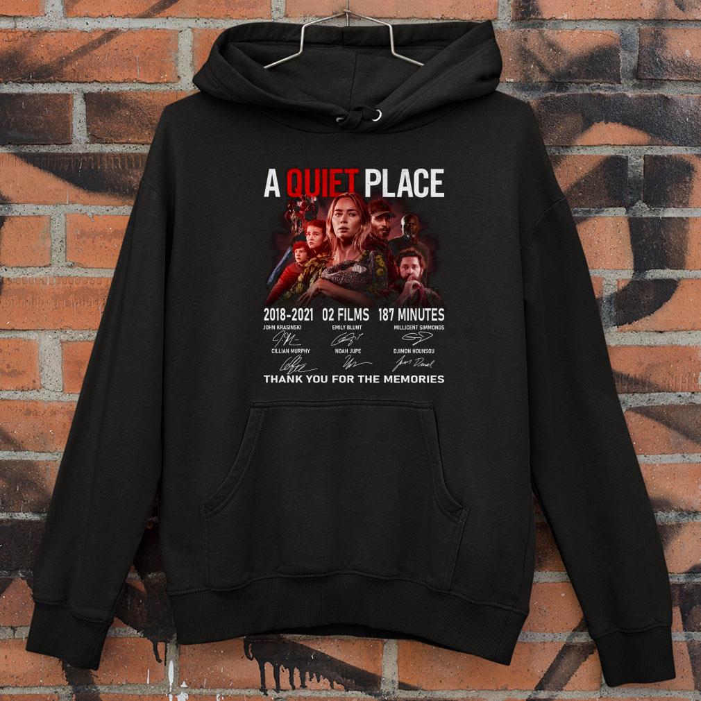 Funny A Quiet Place 2018-2021 02 Films 187 Minutes Signatures Thank You For The Memories Shirt A Quiet Place 2018 2021 02 Films 187 Minutes Signatures Thank You For The Memories Shirt 4 - Funny A Quiet Place 2018-2021 02 Films 187 Minutes Signatures Thank You For The Memories Shirt