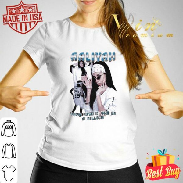 Funny Aaliyah 90's Vintage Rap Your Love Is One In A Million Shirt