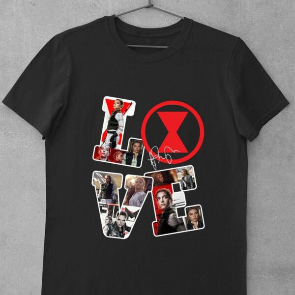 Premium Black Widow Scarlett Johansson Marvel Comics Avengers Superheroes Signature Shirt