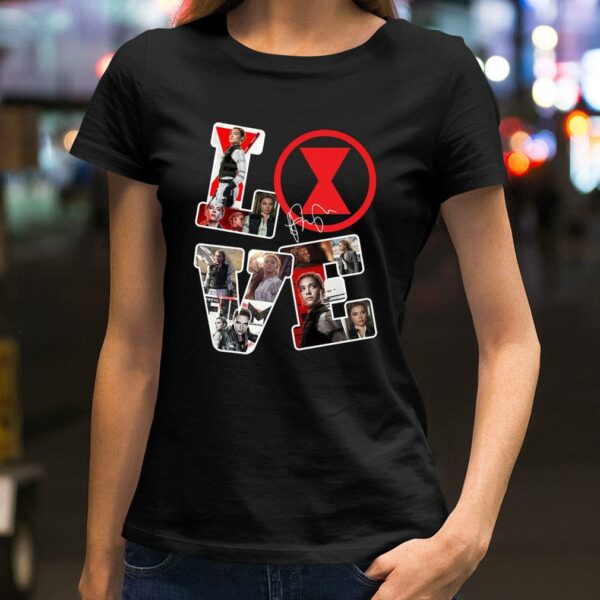 Premium Black Widow Scarlett Johansson Marvel Comics Avengers Superheroes Signature Shirt