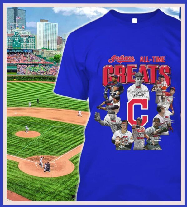 Funny Cleveland Indians All-Time Legends Best Players Signatures Shirt