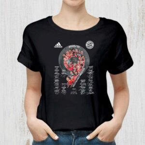 Original FC Bayern Muchen 2020-2021 Deutscher Meister signatures adidas shirt 1