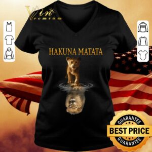 Funny Father's Day Simba Hakuna Matata Reflection Water Mirror The Lion King shirt 1
