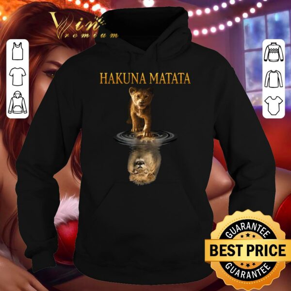 Funny Father's Day Simba Hakuna Matata Reflection Water Mirror The Lion King shirt