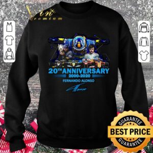 Funny Fernando Alonso F1 Driver 20th Anniversary 2000-2020 Signature Shirt 2