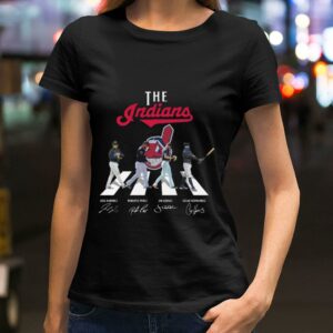 Funny The Indians Abbey Road Signatures Shirt, Cleveland Indians, Jose Ramirez, Roberto Perez, Jim Adduci, Cesar Hernandez 1