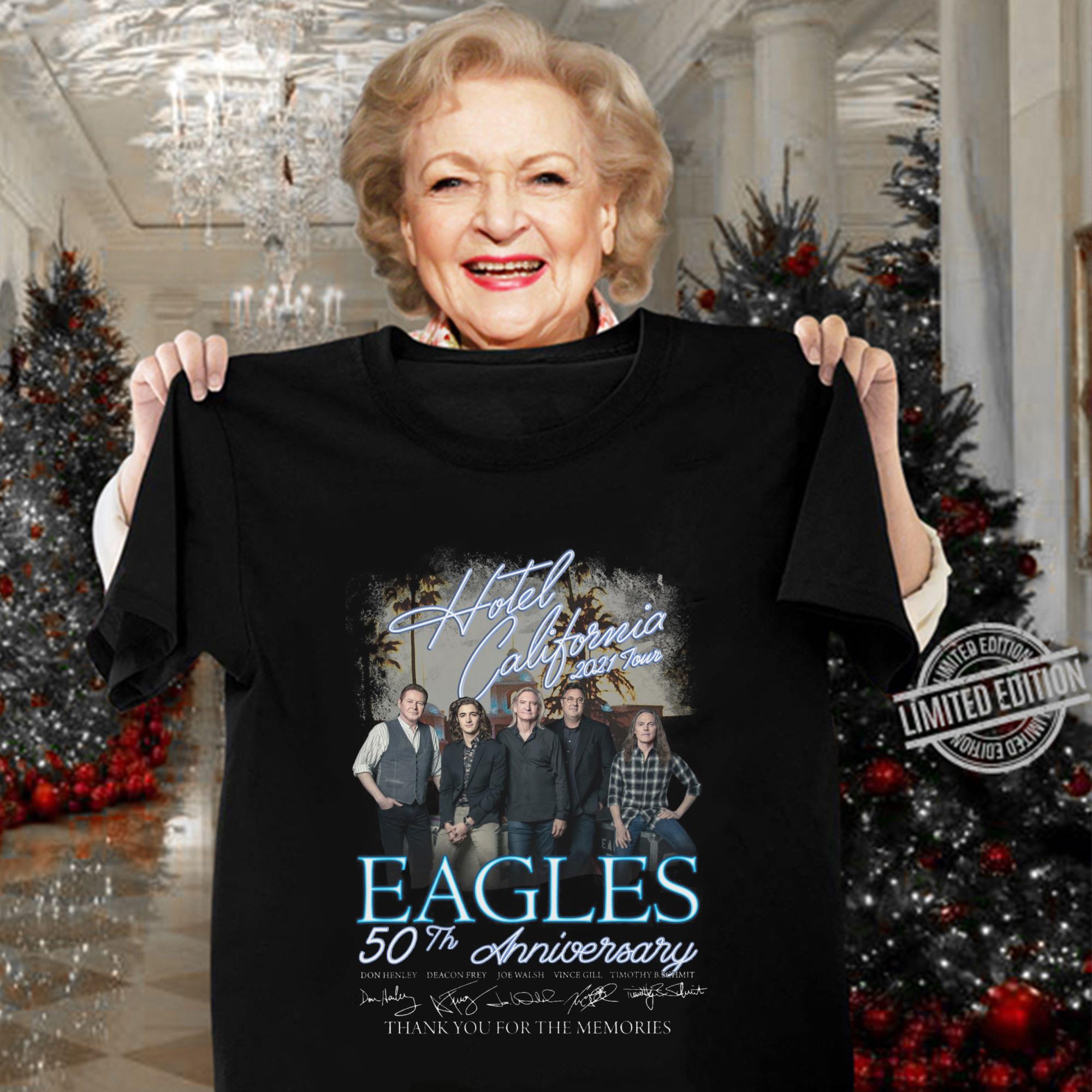 Premium Hotel California 2021 Tour Eagles band 50th anniversary signatures thank you for the memories shirt Hotel California 2021 Tour Eagles band 50th anniversary signatures thank you for the memories shirt 3 - Premium Hotel California 2021 Tour Eagles band 50th anniversary signatures thank you for the memories shirt