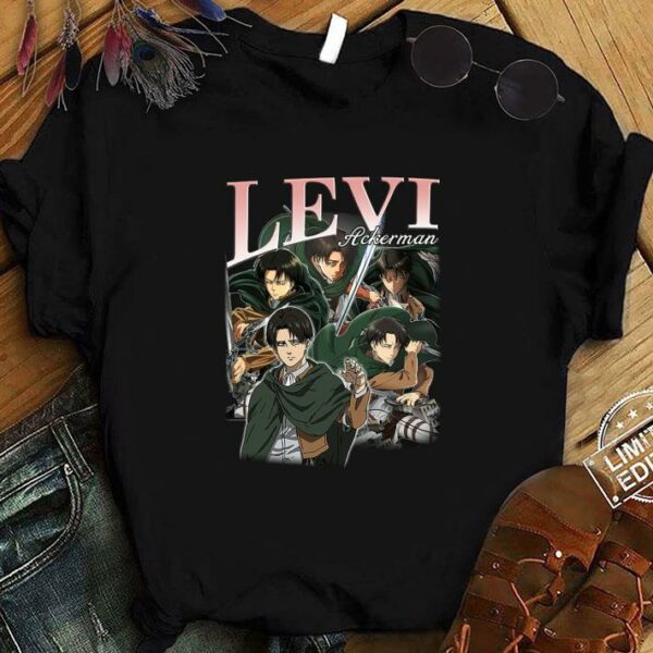 Awesome Levi Ackerman Attack on Titan anime manga AOT Captain Levi Shirt
