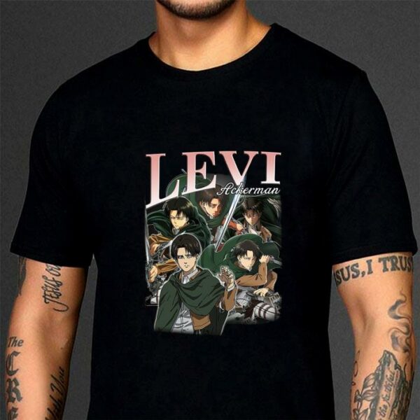 Awesome Levi Ackerman Attack on Titan anime manga AOT Captain Levi Shirt