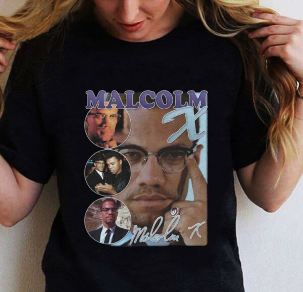 Malcolm X Bootleg Rap Civil Rights Vintage Style T-Shirt