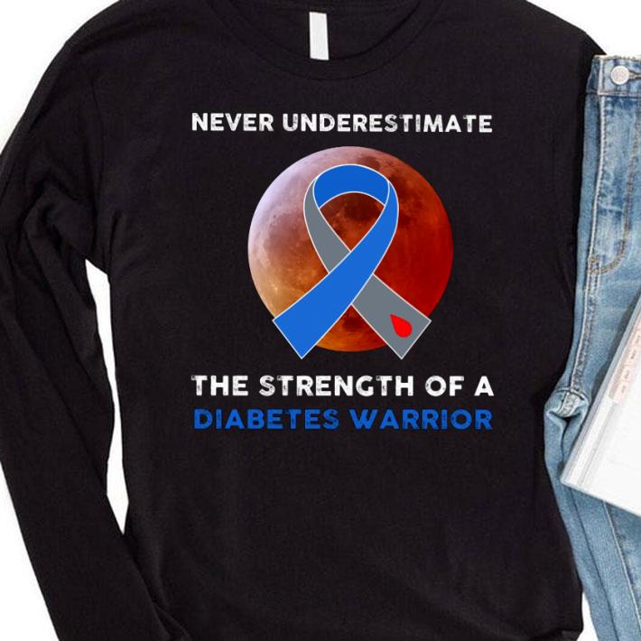 Best Never Underestimate The Strength Of A Diabetes Warrior Ribbon Moon Shirt Never Underestimate The Strength Of A Diabetes Warrior Ribbon Moon Shirt 4 - Best Never Underestimate The Strength Of A Diabetes Warrior Ribbon Moon Shirt