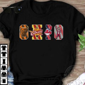 Hot Ohio Sports Teams Cleveland Indians Shirt, Cleveland Browns, Cleveland Cavaliers, Ohio State Buckeyes