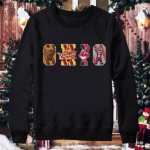 Hot Ohio Sports Teams Cleveland Indians Shirt, Cleveland Browns, Cleveland Cavaliers, Ohio State Buckeyes 3