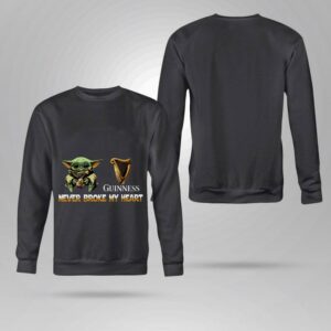 Original Star Wars Baby Yoda Guinness beer Never Broke My Heart Shirt, The Mandalorian 3