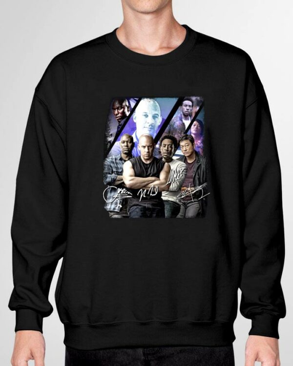 Original The Fast And The Furious Signatures Dominic Toretto Han Lue Roman Pearce Tej Parker Shirt