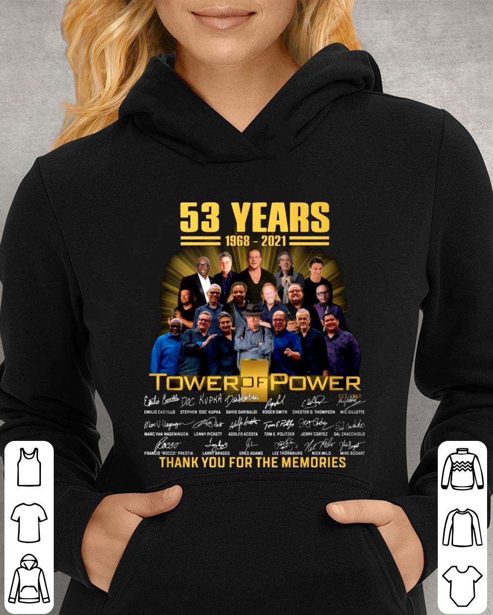 Premium Tower of Power 53 years 1968-2021 signatures thank you for the memories shirt Tower of Power 53 years 1968 2021 signatures thank you for the memories shirt 4 - Premium Tower of Power 53 years 1968-2021 signatures thank you for the memories shirt