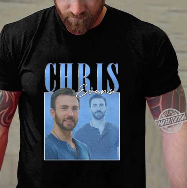Vintage Chris Evans Captain America Homage T-Shirt