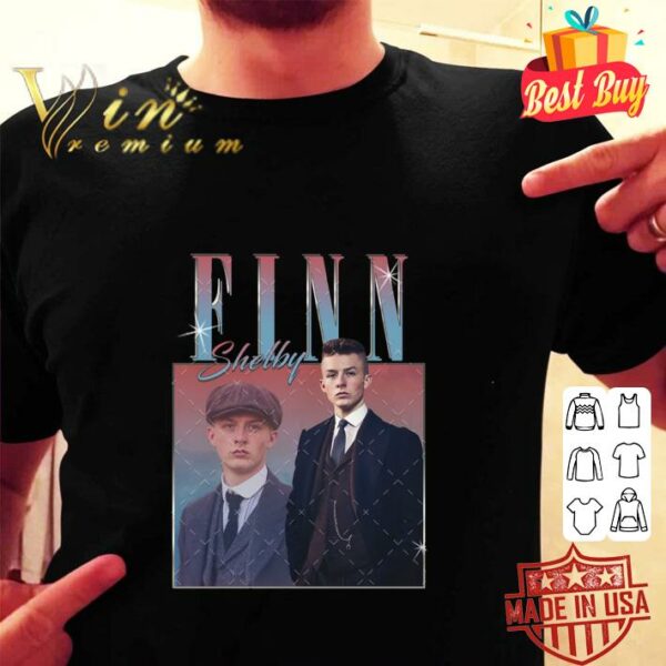 Awesome Vintage Finn Shelby Peaky Blinders Homage T-Shirt
