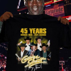 Hot 2021 George Strait 45 years Signature Thank Memories Shirt 2