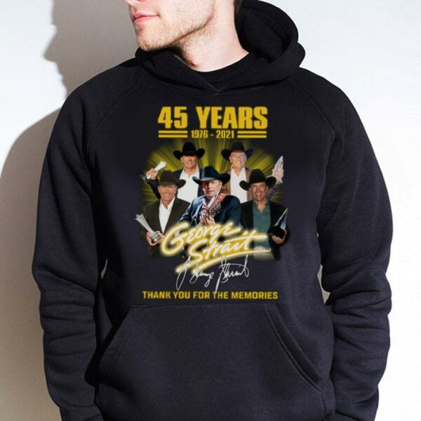 Hot 2021 George Strait 45 years Signature Thank Memories Shirt