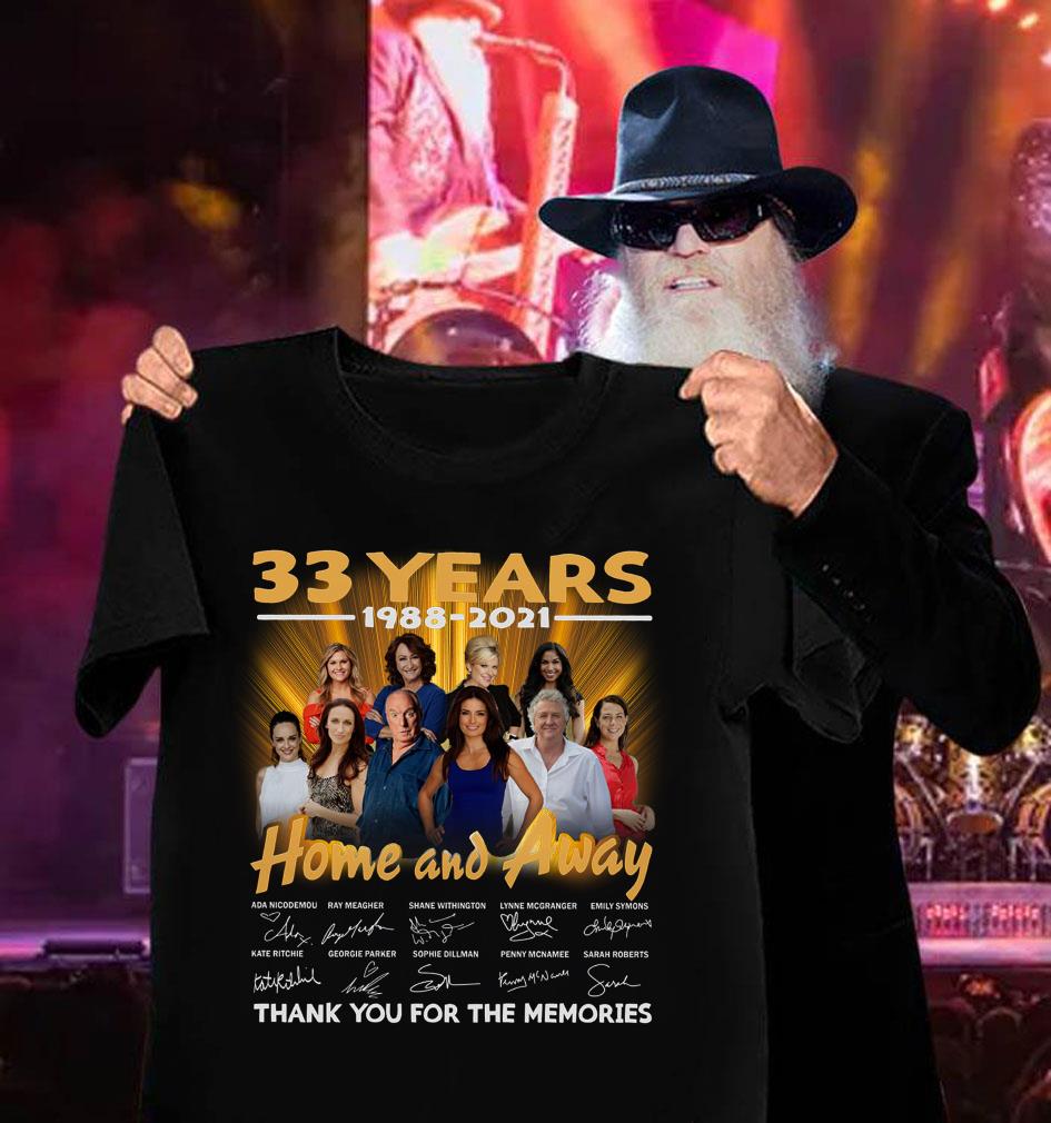 Hot 2021 Home and Away 33 years 1988-2021 signatures thank you for the memories shirt 2021 Home and Away 33 years 1988 2021 signatures thank you for the memories shirt 3 - Hot 2021 Home and Away 33 years 1988-2021 signatures thank you for the memories shirt