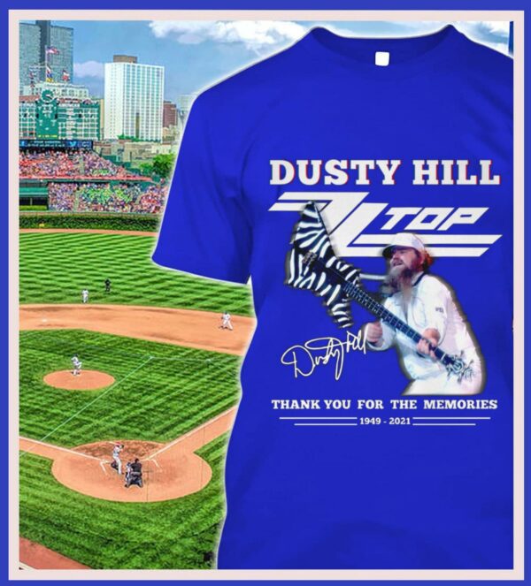 Funny 2021 RIP Dusty Hill ZZ Top band Rock Signed Thank You For The Memories Shirt