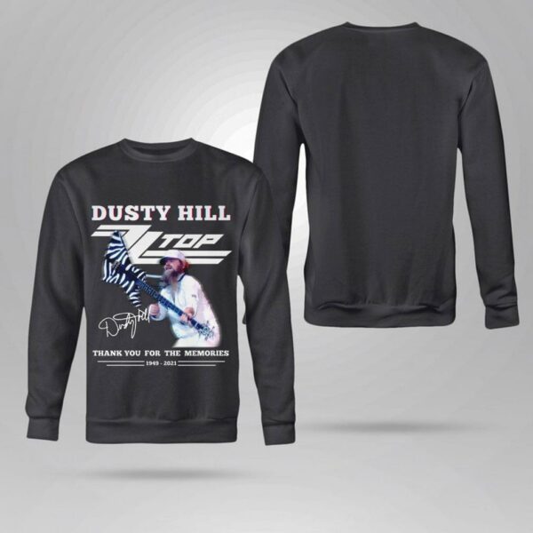 Funny 2021 RIP Dusty Hill ZZ Top band Rock Signed Thank You For The Memories Shirt