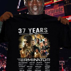 Premium 2021 Terminator Dark Fate 37 years 1984-2021 signatures thank you for the memories shirt 2