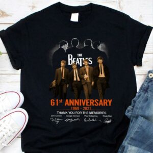 Premium 2021 The Beatles 61st anniversary 1960-2021 thank you for the memories signatures shirt