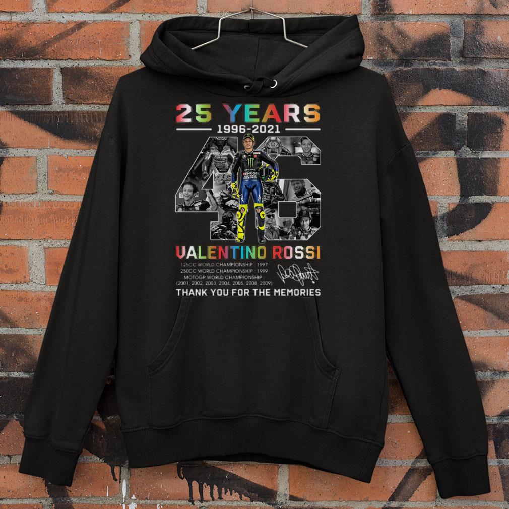 Funny 2021 VR46 Signature 25 years Valentino Rossi Champion Thank Memories Shirt 2021 VR46 Signature 25 years Valentino Rossi Champion Thank Memories Shirt 4 - Funny 2021 VR46 Signature 25 years Valentino Rossi Champion Thank Memories Shirt