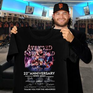 22nd Anniversary Avenged Sevenfold Band 1999-2021 Signatures Thank You For The Memories Shirt 1