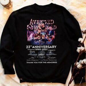 22nd Anniversary Avenged Sevenfold Band 1999-2021 Signatures Thank You For The Memories Shirt 3
