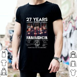 Funny 27 Years 1994-2021 Rammstein Industrial Metal Band Signed Thank You For The Memories Shirt 1