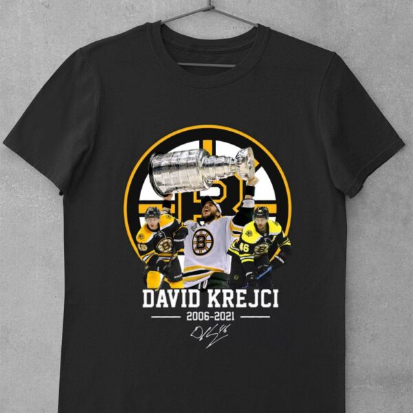Premium 46 David Krejci Boston Bruins 2006-2021 Signature Shirt