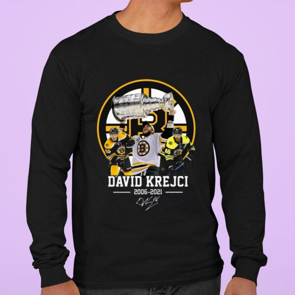 Premium 46 David Krejci Boston Bruins 2006-2021 Signature Shirt