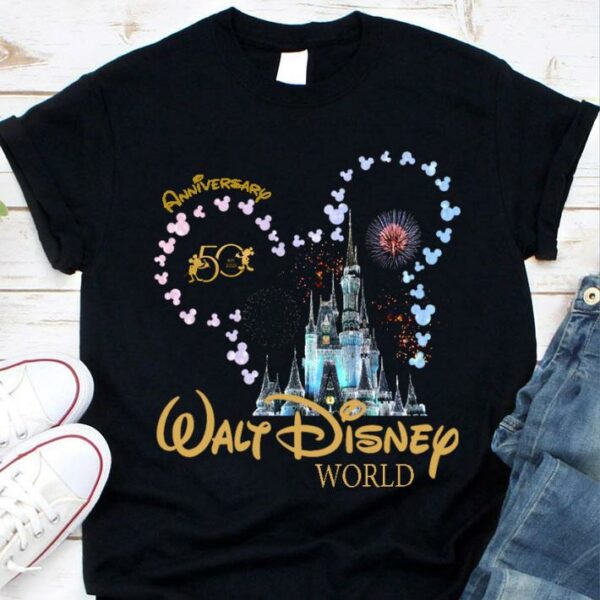 Best 50th anniversary Walt Disney World Fireworks Mickey Mouse Shirt