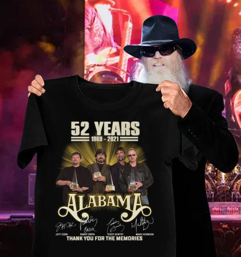 52 years 1969-2021 Alabama Band signatures thank you for the memories shirt 52 years 1969 2021 Alabama Band signatures thank you for the memories shirt 3 - 52 years 1969-2021 Alabama Band signatures thank you for the memories shirt