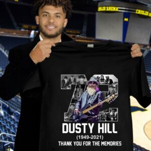 72 Years Of Dusty Hill 1949-2021 Signature Thank You For The Memories Shirt